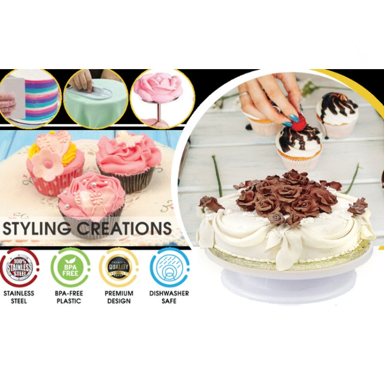 205 in 1 Cake Decorating Turntable Set Cake Decorating Mouth Baking Utensils, 205 PCS/Set – Non-slip