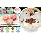 205 in 1 Cake Decorating Turntable Set Cake Decorating Mouth Baking Utensils, 205 PCS/Set – Non-slip