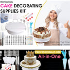 205 in 1 Cake Decorating Turntable Set Cake Decorating Mouth Baking Utensils, 205 PCS/Set – Non-slip