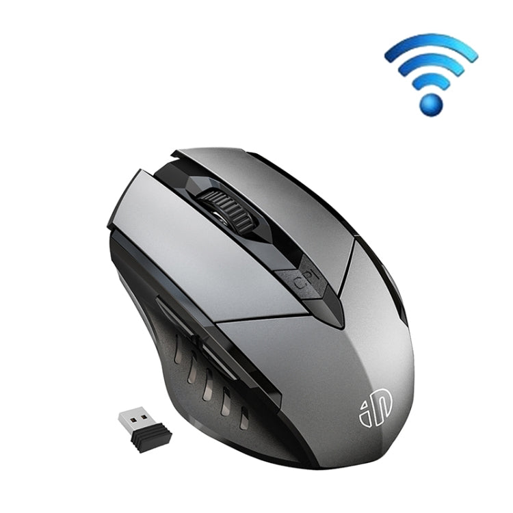 Inphic A1 6 Keys 1000/1200/1600 DPI Home Gaming Wireless Mechanical Mouse, Colour: Gray Wireless+Bluetooth 4.0+Bluetooth 5.0, Black Wireless Charging Silent Version, Gray Wireless Charging Silent Version, Gray Wireless+Bluetooth 4.0+Bluetooth 5.0... –... Gray Wireless Charging Silent Version