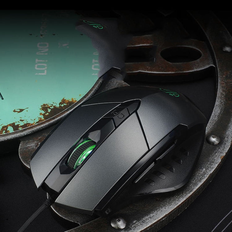 Inphic PW1 Game Mute Macro Definition Illuminated Wired Mouse, Cable Length: 1.5m, Mute Titanium Gray Game Version, Mute Black Business Version, Mute Black Game Version – Wear-resistant, Non-slip Mute Titanium Gray Game Version Titanium Gray Game Version