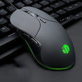 Inphic PB1 Business Office Mute Macro Definition Gaming Wired Mouse, Cable Length: 1.5m, Classic Back Breathing Light, Matte White Breathing Light – Durable Build, Easy to Use