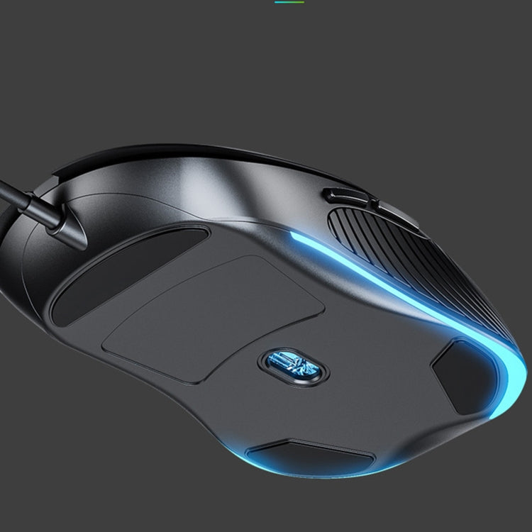 Inphic PB1 Business Office Mute Macro Definition Gaming Wired Mouse, Cable Length: 1.5m, Classic Back Breathing Light, Matte White Breathing Light – Durable Build, Easy to Use