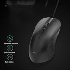 Inphic PB1 Business Office Mute Macro Definition Gaming Wired Mouse, Cable Length: 1.5m, Classic Back Breathing Light, Matte White Breathing Light – Durable Build, Easy to Use