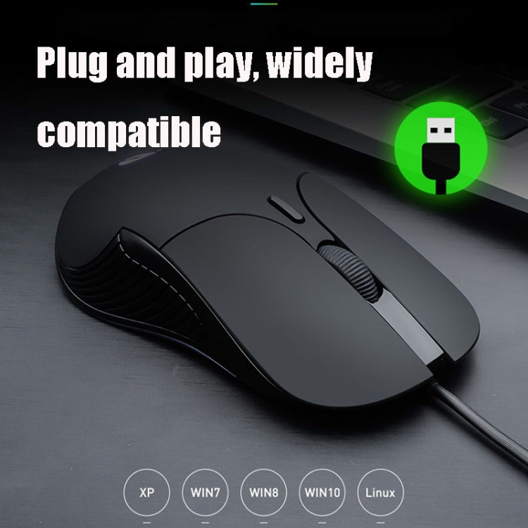 Inphic PB1 Business Office Mute Macro Definition Gaming Wired Mouse, Cable Length: 1.5m, Classic Back Breathing Light, Matte White Breathing Light – Durable Build, Easy to Use