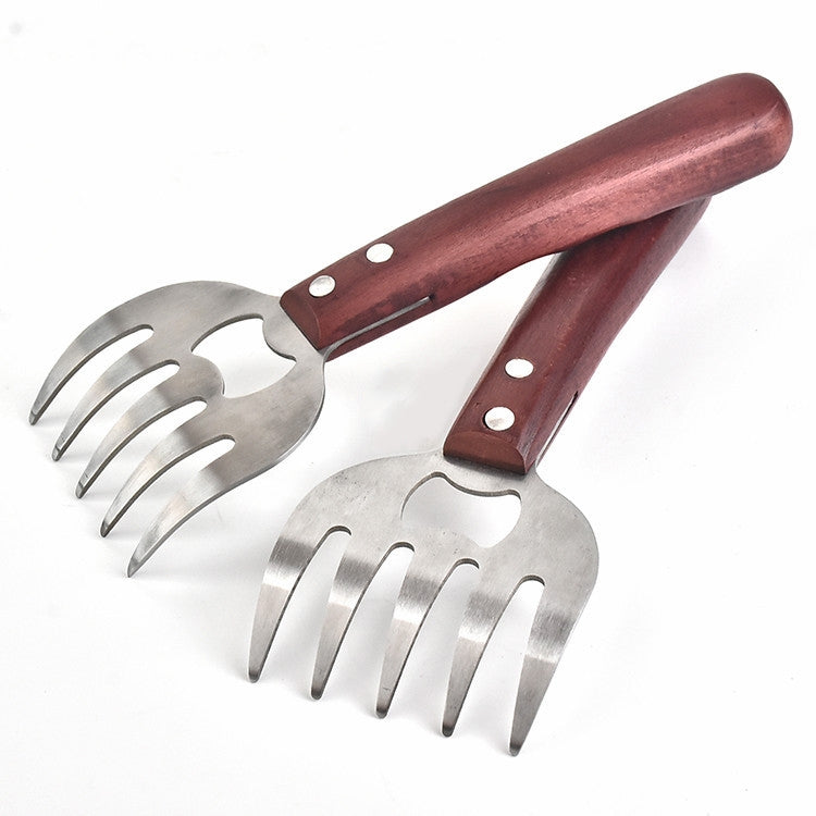 2 PCS Bear Claw Meat Divider Barbecue Tool Multifunctional Meat Shredder, Primary Colors, Red – Non-slip Red