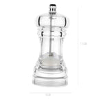 Acrylic Transparent Pepper Grinder Manual Pepper Grinder Ceramic Core Multi-Purpose Seasoning Bottle, 4 Inch, 5 Inch, 6 Inch