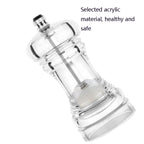 Acrylic Transparent Pepper Grinder Manual Pepper Grinder Ceramic Core Multi-Purpose Seasoning Bottle, 4 Inch, 5 Inch, 6 Inch