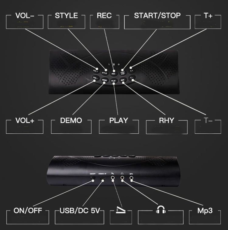 Hand-Rolled Drum Set Color Electronic Drum Lithium Battery Rechargeable Silicone Drum Set, MD862C – TPU