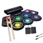 Hand-Rolled Drum Set Color Electronic Drum Lithium Battery Rechargeable Silicone Drum Set, MD862C – TPU