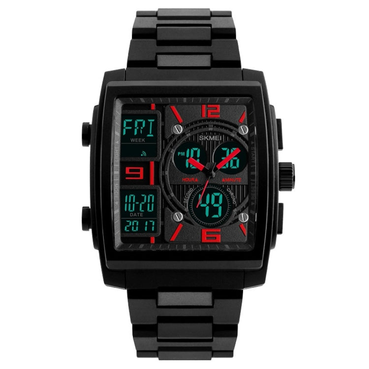 SKMEI 1274 Men Fashion Electronic Watch Multifunctional Outdoor Sports Watch, Red, Blue, Black, Golden Red