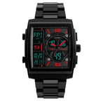 SKMEI 1274 Men Fashion Electronic Watch Multifunctional Outdoor Sports Watch, Red, Blue, Black, Golden Red