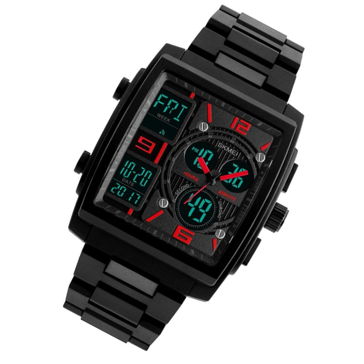 SKMEI 1274 Men Fashion Electronic Watch Multifunctional Outdoor Sports Watch, Red, Blue, Black, Golden
