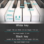 Wersi 88-Key Foldable Portable Electronic Piano Keyboard For Beginners Practice Piano, CN Plug, USB White, USB Black – Bluetooth, Ultra-thin