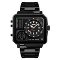 1392 Multi-Function Outdoor Sports Watch Business Double Display... Black