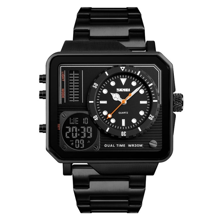 1392 Multi-Function Outdoor Sports Watch Business Double Display... Black