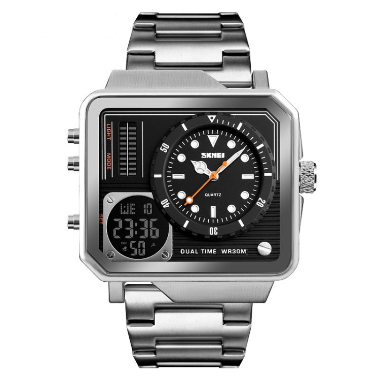 1392 Multi-Function Outdoor Sports Watch Business Double Display... Silver