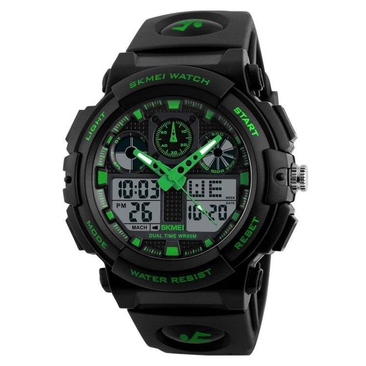 1270 Men Waterproof Dual Display Digital Watch Outdoor Sports Watch,... Green