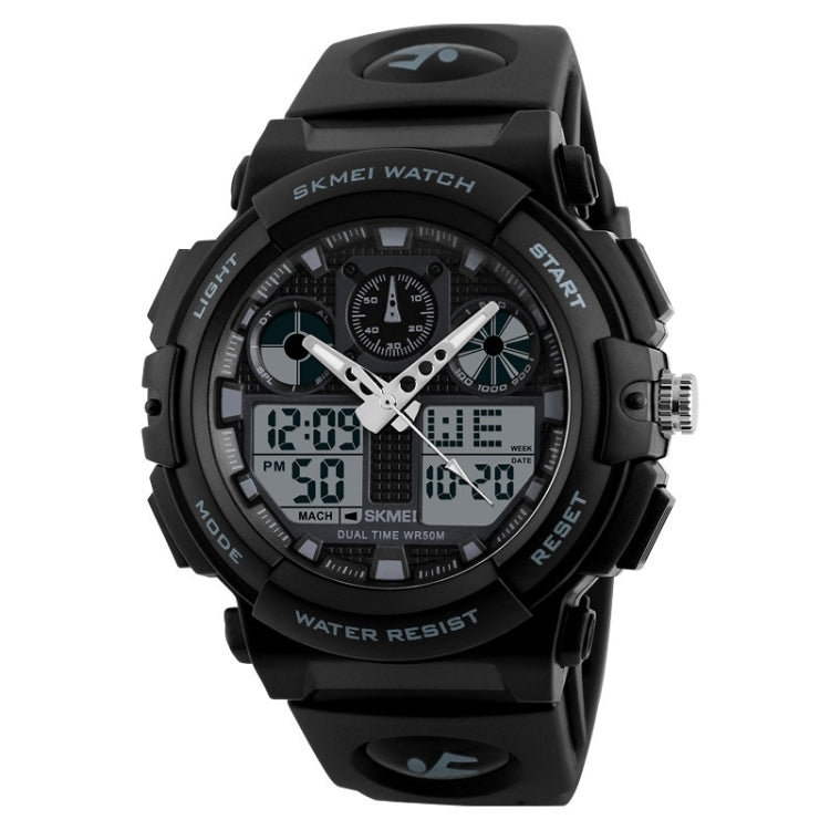 1270 Men Waterproof Dual Display Digital Watch Outdoor Sports Watch,... Gray