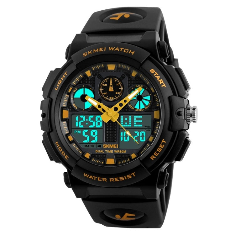 1270 Men Waterproof Dual Display Digital Watch Outdoor Sports Watch,... Golden