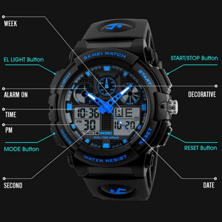 1270 Men Waterproof Dual Display Digital Watch Outdoor Sports Watch,...