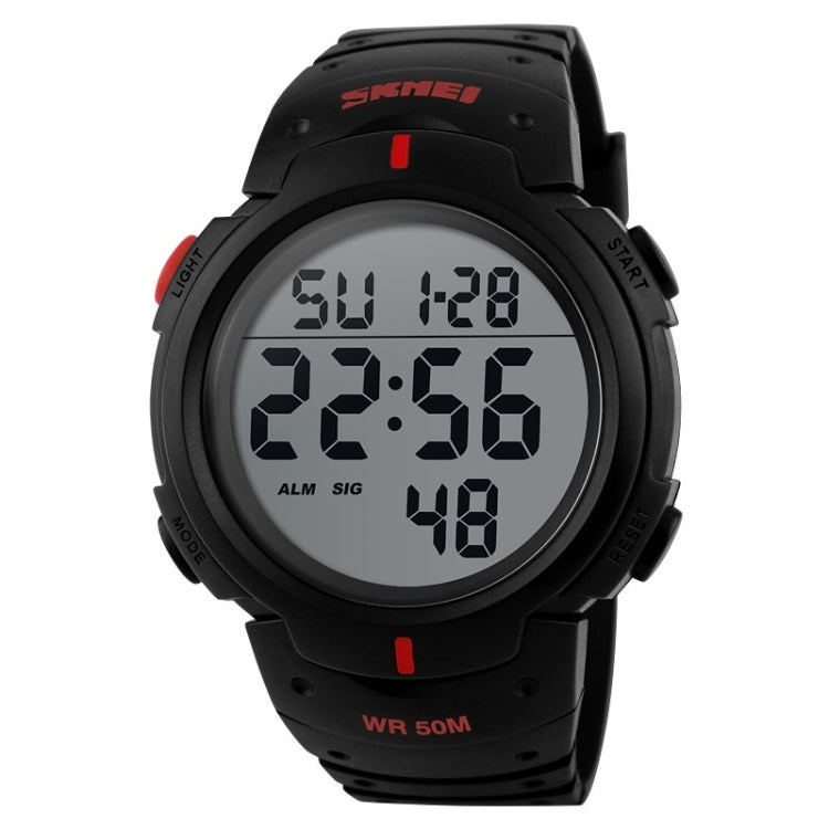 1068 Men Waterproof Outdoor Sports Digital Watch Student Fashion Watch,... Red