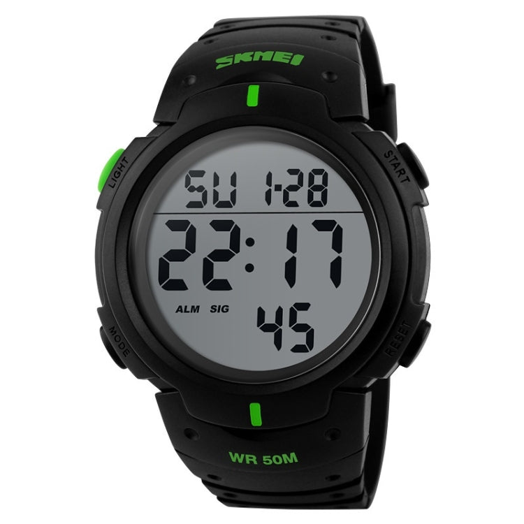 1068 Men Waterproof Outdoor Sports Digital Watch Student Fashion Watch,... Green