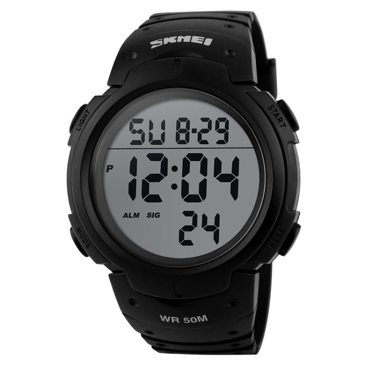 1068 Men Waterproof Outdoor Sports Digital Watch Student Fashion Watch,... Black