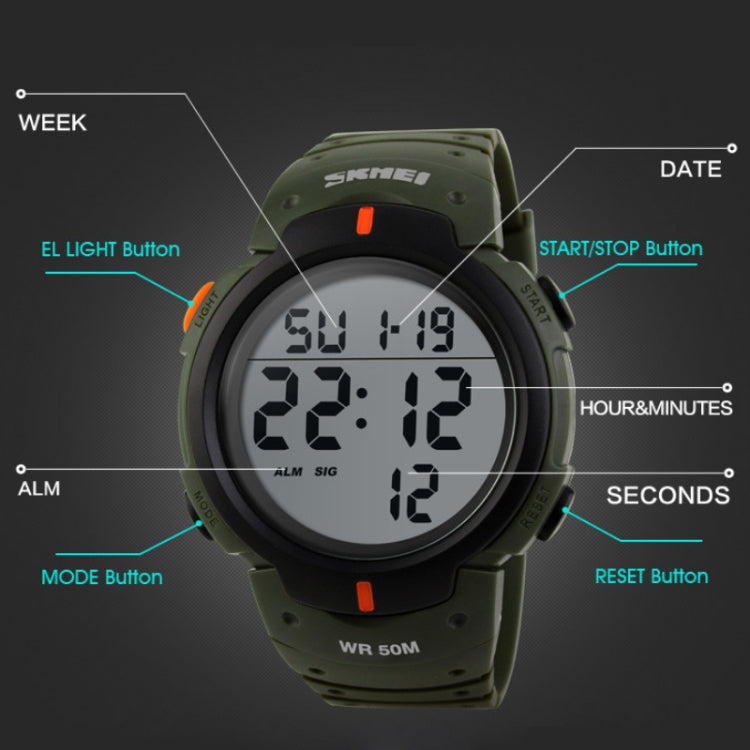 1068 Men Waterproof Outdoor Sports Digital Watch Student Fashion Watch,...