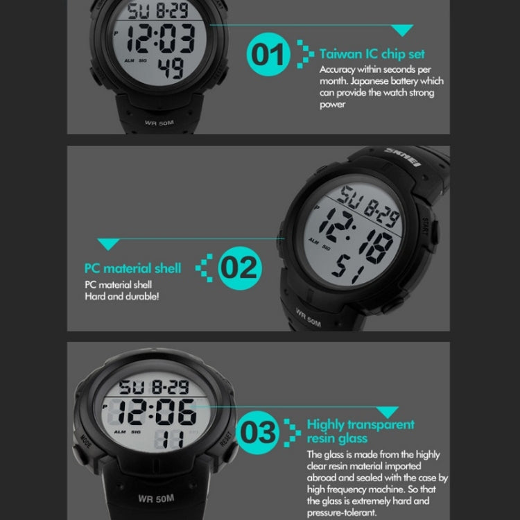 1068 Men Waterproof Outdoor Sports Digital Watch Student Fashion Watch,...