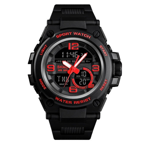 SKMEI 1452 Outdoor Sports Electronic Watch Multifunctional Waterproof Watch, Red, Blue, Black, Golden, Apricot, ArmyGreen Red