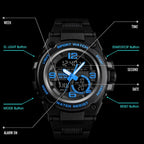 SKMEI 1452 Outdoor Sports Electronic Watch Multifunctional Waterproof Watch, Red, Blue, Black, Golden, Apricot, ArmyGreen