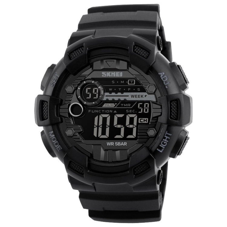 1243 Men Sports Watch Outdoor Waterproof Digital Watch, Red, Black, Golden Black
