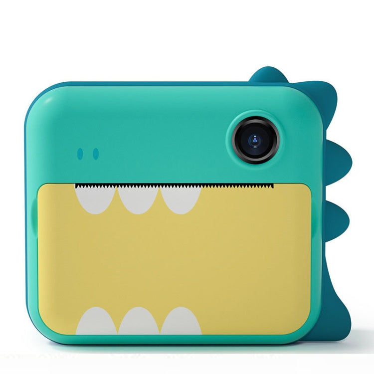 P1 No Card Children Instant Camera 1200W Front And Rear Dual-Lens Mini Print Photographic Digital Camera Toy(Green Dinosaur), Green Dinosaur No Card, Pink Cat No Card, Green Dinosaur 16GB, Pink Cat 16GB, Green Dinosaur 32GB, Pink Cat 32GB – Lanyard Green Dinosaur No Card TBD0551150301