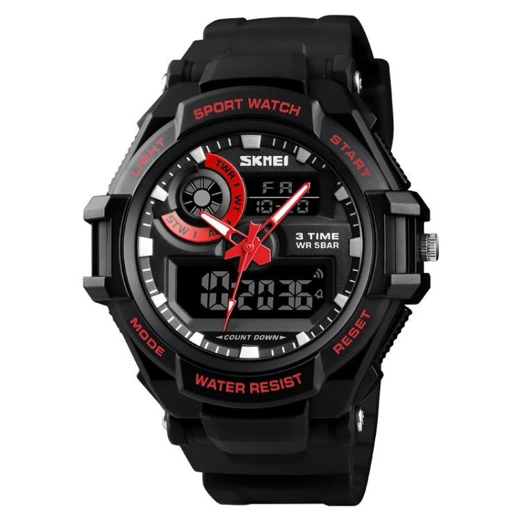1357 Mens Multifunctional Sports Digital Watch Student Waterproof... Red