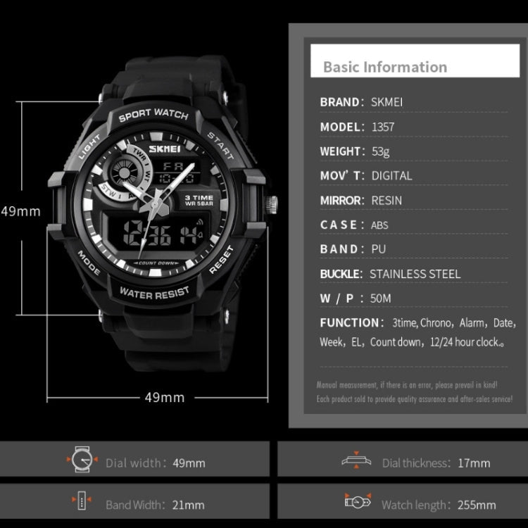 1357 Mens Multifunctional Sports Digital Watch Student Waterproof...