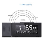 TS-P30 Multifunctional Night Light Alarm Digital Clock with FM Radio & Temperature / Humidity Display & IR Sensor Function, White, Green, Blue, Black, Pink