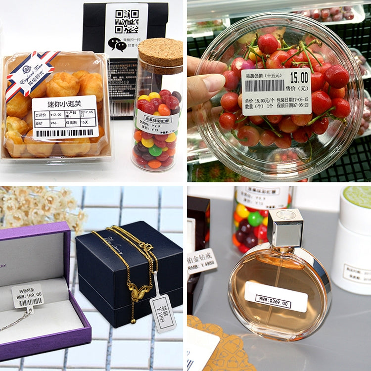 Thermal Label Paper Self-Adhesive Paper Fixed Asset Food Clothing Tag Price Tag for NIIMBOT B11 / B3S, Size: 45x15mm 400 Sheets, 30x20mm 320 Sheets, 30x30mm 230 Sheets, 30x40mm 180 Sheets, 40x20mm 320 Sheets, 40x30mm 230 Sheets, 40x80mm 95 Sheets      ...