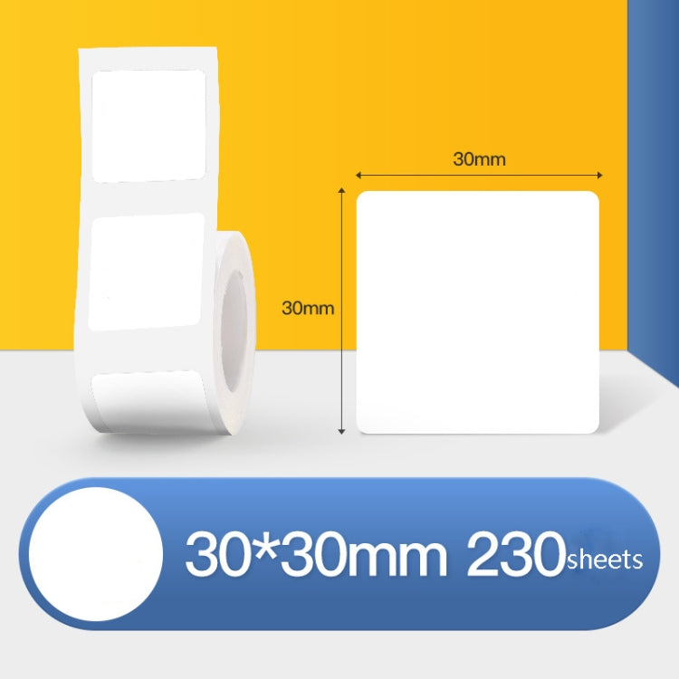 Thermal Label Paper Self-Adhesive Paper Fixed Asset Food Clothing Tag Price Tag for NIIMBOT B11 / B3S, Size: 45x15mm 400 Sheets, 30x20mm 320 Sheets, 30x30mm 230 Sheets, 30x40mm 180 Sheets, 40x20mm 320 Sheets, 40x30mm 230 Sheets, 40x80mm 95 Sheets... –... 30x30mm 230 Sheets