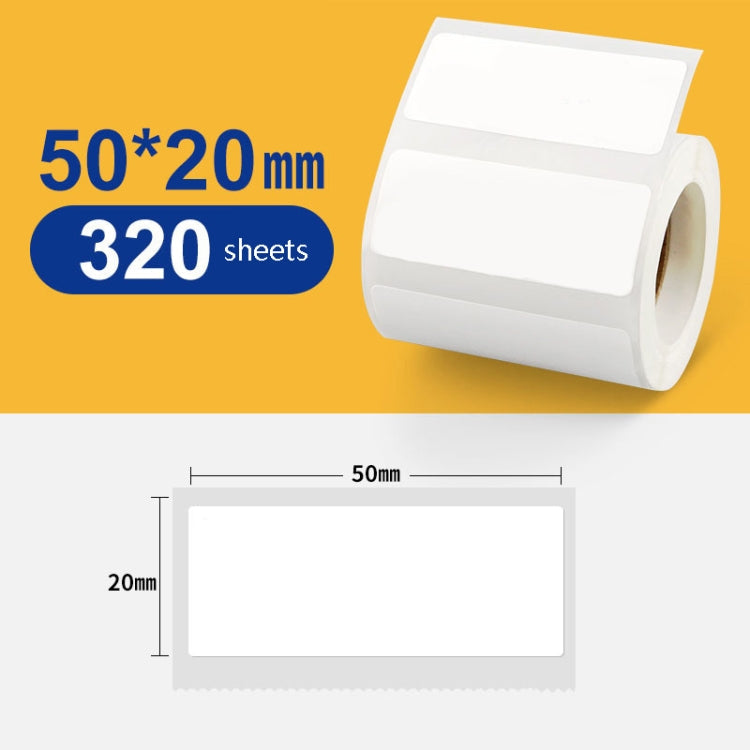 Thermal Label Paper Self-Adhesive Paper Fixed Asset Food Clothing Tag Price Tag for NIIMBOT B11 / B3S, Size: 45x15mm 400 Sheets, 30x20mm 320 Sheets, 30x30mm 230 Sheets, 30x40mm 180 Sheets, 40x20mm 320 Sheets, 40x30mm 230 Sheets, 40x80mm 95 Sheets... –... 50x20mm 320 Sheets