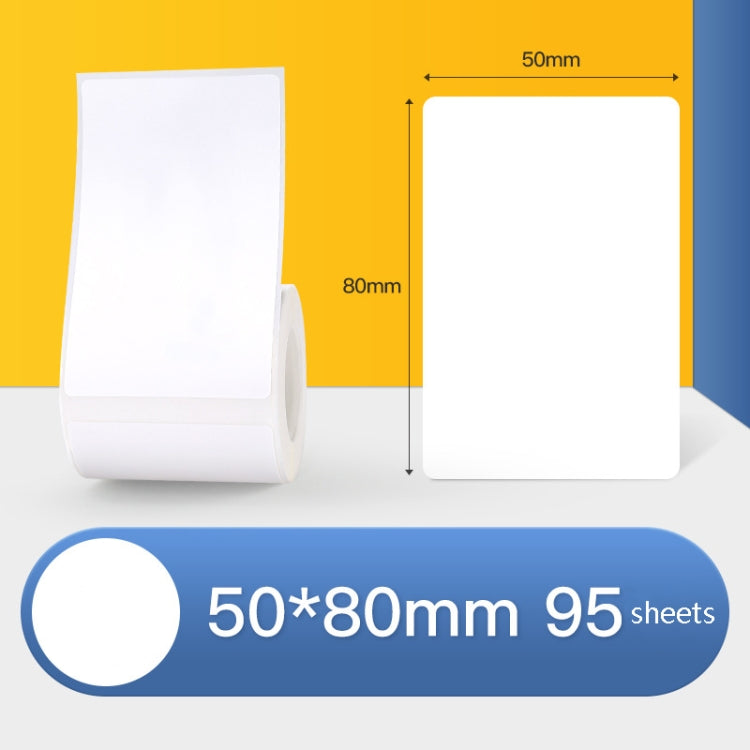 Thermal Label Paper Self-Adhesive Paper Fixed Asset Food Clothing Tag Price Tag for NIIMBOT B11 / B3S, Size: 45x15mm 400 Sheets, 30x20mm 320 Sheets, 30x30mm 230 Sheets, 30x40mm 180 Sheets, 40x20mm 320 Sheets, 40x30mm 230 Sheets, 40x80mm 95 Sheets... –... 50x80mm 95 Sheets