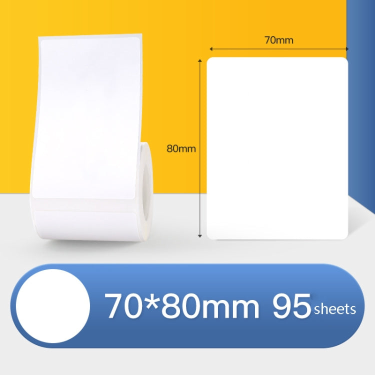 Thermal Label Paper Self-Adhesive Paper Fixed Asset Food Clothing Tag Price Tag for NIIMBOT B11 / B3S, Size: 45x15mm 400 Sheets, 30x20mm 320 Sheets, 30x30mm 230 Sheets, 30x40mm 180 Sheets, 40x20mm 320 Sheets, 40x30mm 230 Sheets, 40x80mm 95 Sheets... –... 70x80mm 95 Sheets