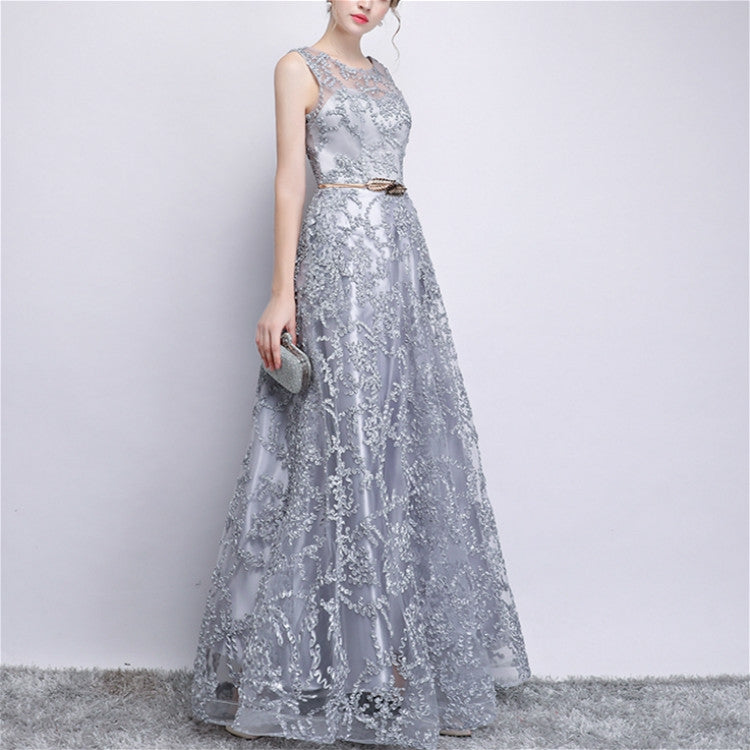 Banquet Lace Sleeveless Long Party Formal Gown, XS, S, M, L, XL, XXL, XXXL