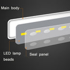 LED Three Lights Hot Cold Water Faucet Bathroom Waterfall Faucet CN Plug, Black, Electroplating Silver
