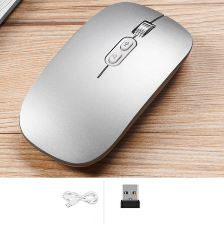 M103 1600DPI 5 Keys 2.4G Wireless Mouse Charging Ai Intelligent Voice Office Mouse, Support 28 Languages, White, Black, Silver, Rose Gold, Gray – Durable Build, Easy to Use