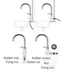 Kitchen Instant Electric Hot Water Faucet Hot & Cold Water Heater EU Plug, Lamp Display Lower Water Inlet, Lamp Display Side Water Inlet, Lamp Display Leakage Protection Lower Water Inlet, Lamp Shows Leakage Protection Side Water Inlet                 ...