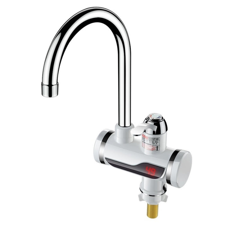 Kitchen Instant Electric Hot Water Faucet Hot & Cold Water Heater EU Plug, Lamp Display Lower Water Inlet, Lamp Display Side Water Inlet, Lamp Display Leakage Protection Lower Water Inlet, Lamp Shows Leakage Protection Side Water Inlet... –... Digital Display Lower Water Inlet