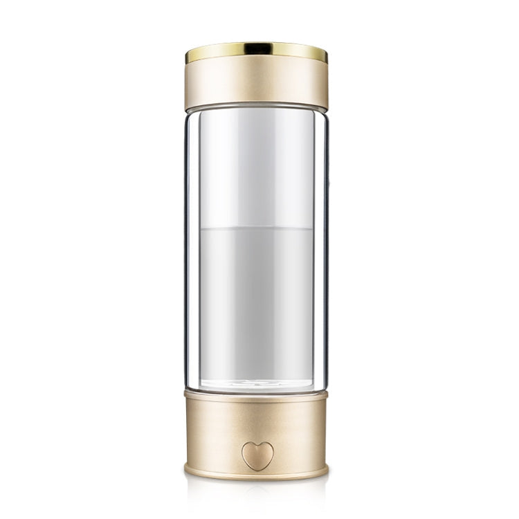 Portable Health Hydrogen-Rich Water Cup High-Concentration Negative Ion Electrolysis Generator, 450ml 450ml Golden