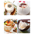 304 Stainless Steel Coconut Opener Tool Coconut Shell Shaving Tool Set, 2 in 1 Coconut Opener