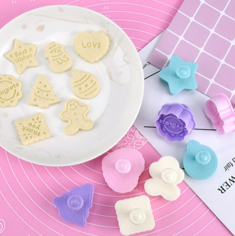 4 in 1 Three-Dimensional Fondant Biscuit Embossing Mold Push-Type Cake Mold Random Style Delivery, Push-Type Cake Mold – Durable Build, Easy to Use